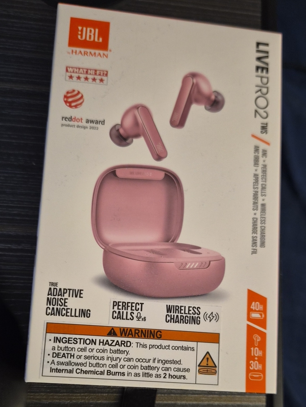 NWT- JBL Live Pro 2 (TWS) True Wireless Earbuds - Pink